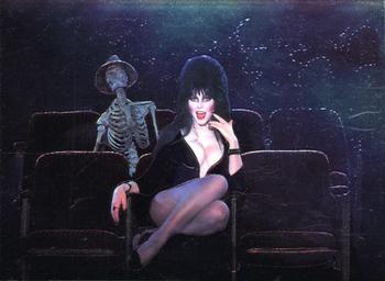 1996 Comic Images Elvira, Mistress of the Dark - Spook Show Chromium #C5 Elvira Front
