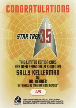 2001 Rittenhouse Star Trek 35th Anniversary HoloFEX - Autographs #A05 Sally Kellerman Back