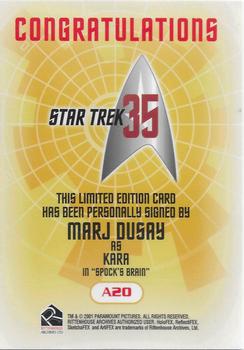 2001 Rittenhouse Star Trek 35th Anniversary HoloFEX - Autographs #A20 Marj Dusay Back
