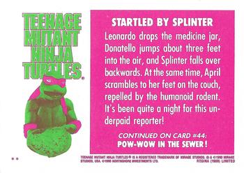 1990 Regina Teenage Mutant Ninja Turtles: The Movie #43 Startled by Splinter Back