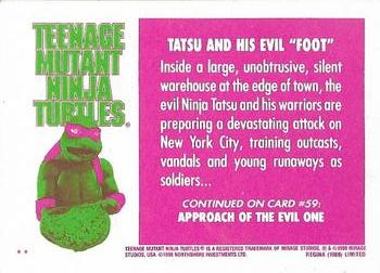 1990 Regina Teenage Mutant Ninja Turtles: The Movie #58 Tatsu and His Evil “Foot” Back