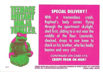 1990 Regina Teenage Mutant Ninja Turtles: The Movie #74 Special Delivery! Back