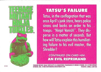 1990 Regina Teenage Mutant Ninja Turtles: The Movie #83 Tatsu’s Failure Back