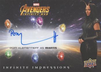 2018 Upper Deck Marvel Avengers Infinity War - Infinite Impressions Autographs #II-MG Pom Klementieff Front