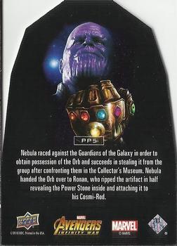 2018 Upper Deck Marvel Avengers Infinity War - Infinity Stones Power Die Cut #PP5 Nebula Back