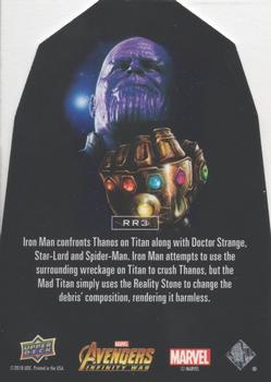 2018 Upper Deck Marvel Avengers Infinity War - Infinity Stones Reality Die Cut #RR3 Iron Man Back