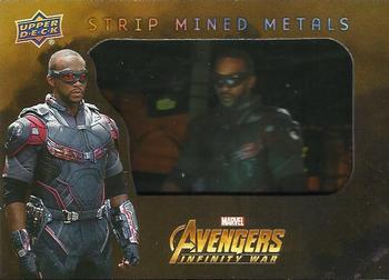 2018 Upper Deck Marvel Avengers Infinity War - Strip Mined Metals #SMM1 Falcon Front
