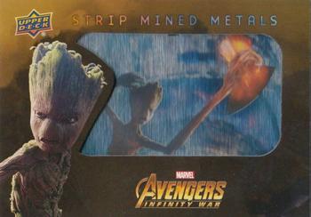 2018 Upper Deck Marvel Avengers Infinity War - Strip Mined Metals #SMM4 Groot Front