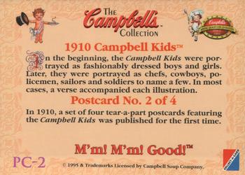 1995 Collect-A-Card Campbell’s Soup Collection - Postcards #PC-2 1910 Campbell Kids Back