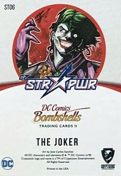 2018 Cryptozoic DC Bombshells Series 2 - STR PWR Red #ST06 The Joker Back