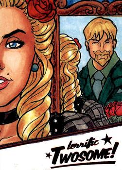2018 Cryptozoic DC Bombshells Series 2 - Terrific Twosome #T4 Black Canary / Green Arrow Front