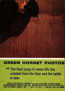 1966 Donruss The Green Hornet #34 The final Gung-Fu move lifts the criminal from the Back