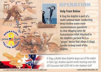 2003 Limited Treasures Operation Iraqi Freedom Promos #P9 Help from below Back