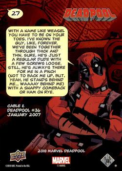 2019 Upper Deck Marvel Deadpool #27 Hey Weasel Back