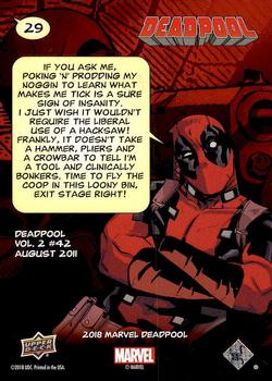 2019 Upper Deck Marvel Deadpool #29 The Mind Back