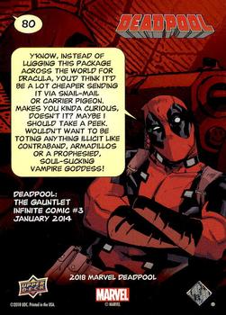 2019 Upper Deck Marvel Deadpool #80 Ole! Back