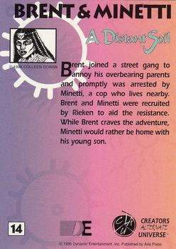 1996 Dynamic Entertainment Creators Alternate Universe #14 Brent & Minetti Back