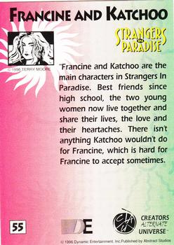 1996 Dynamic Entertainment Creators Alternate Universe #55 Francine and Katchoo Back