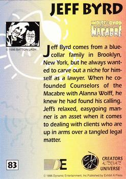 1996 Dynamic Entertainment Creators Alternate Universe #83 Jeff Byrd Back