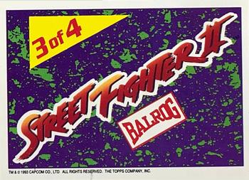 1993 Topps Street Fighter II - Foil Cards #3 Balrog Back