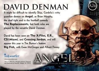 2003 Inkworks Angel Season 4 - Autographs #A26 David Denman Back