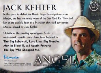 2003 Inkworks Angel Season 4 - Autographs #A29 Jack Kehler Back