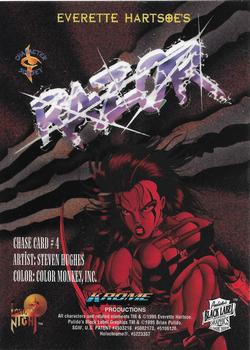 1995 Krome Products - (Everette Hartsoe's) Razor Chromium - Character Holochrome #4 Steven Hughes Back
