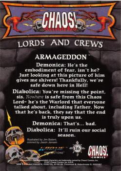 1997 Krome The Cast of Chaos! #16 Armageddon Back