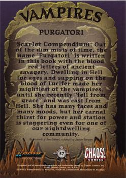 1997 Krome The Cast of Chaos! #37 Purgatori Back