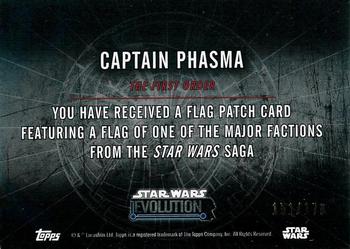 2016 Topps Star Wars Evolution - Commemorative Flag Patch #NNO Captain Phasma Back
