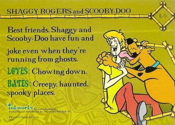 2002 Inkworks Scooby-Doo Movie - Lenticular Cards #L-5 Shaggy Rogers and Scooby-Doo Back
