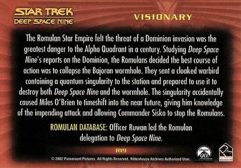 2002 Rittenhouse Star Trek: Nemesis - Romulan History #R19 Visionary Back