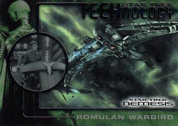 2002 Rittenhouse Star Trek: Nemesis - Star Trek Technology #T7 Romulan Warbird Front