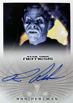 2002 Rittenhouse Star Trek: Nemesis - Nemesis Autographs #NA2 Ron Perlman Front