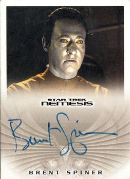 2002 Rittenhouse Star Trek: Nemesis - Nemesis Autographs #NA6 Brent Spiner Front