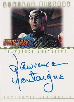 2002 Rittenhouse Star Trek: Nemesis - Romulan History Autographs #RA4 Lawrence Montaigne Front