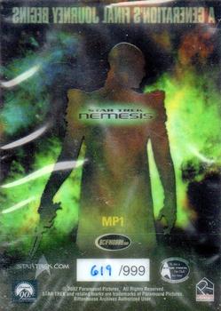 2002 Rittenhouse Star Trek: Nemesis - Case Toppers #MP1 A Generations Final Journey Begins Back