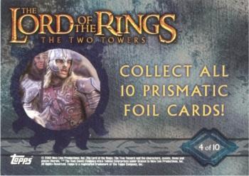 2002 Topps Lord of the Rings: The Two Towers - Prismatic Foil #4 Éomer Back