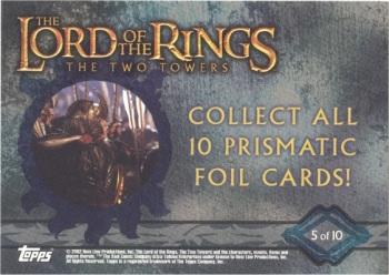 2002 Topps Lord of the Rings: The Two Towers - Prismatic Foil #5 Easterling Archers Back