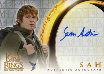 2002 Topps Lord of the Rings: The Two Towers - Autographs #NNO Sean Astin Front