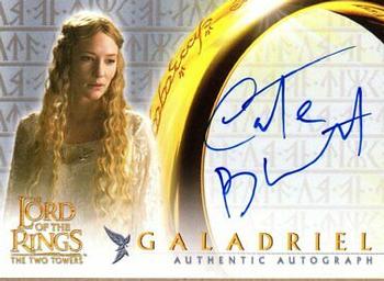 2002 Topps Lord of the Rings: The Two Towers - Autographs #NNO Cate Blanchett Front