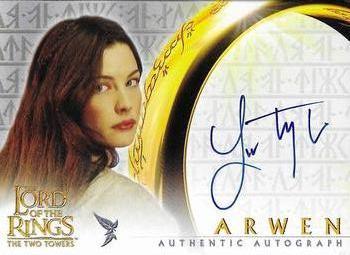 2002 Topps Lord of the Rings: The Two Towers - Autographs #NNO Liv Tyler Front