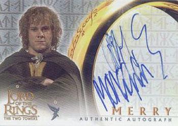 2002 Topps Lord of the Rings: The Two Towers - Autographs #NNO Dominic Monaghan Front
