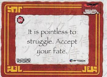 2002 ArtBox Samurai Jack - Japanese Chrome #JP2 Aku: It is pointless to struggle. Accept your fate. Back
