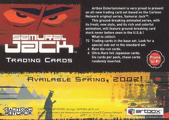 2002 ArtBox Samurai Jack - Promos #SJ1 Samurai Jack Back