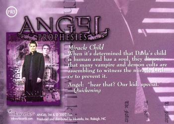 2002 Inkworks Angel Season 3 - Prophesies Unfold Puzzle #PR5 Miracle Child Back