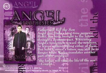 2002 Inkworks Angel Season 3 - Prophesies Unfold Puzzle #PR7 Father will Kill the Son Back
