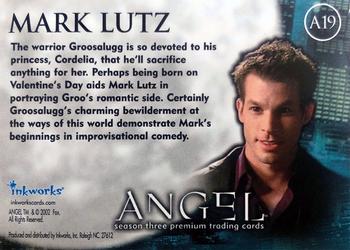 2002 Inkworks Angel Season 3 - Autographs #A19 Mark Lutz Back