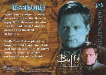 2002 Inkworks Buffy the Vampire Slayer Season 6 - Autographs #A30 Dean Butler Back