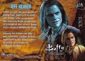 2002 Inkworks Buffy the Vampire Slayer Season 6 - Autographs #A36 Jeff Kober Back